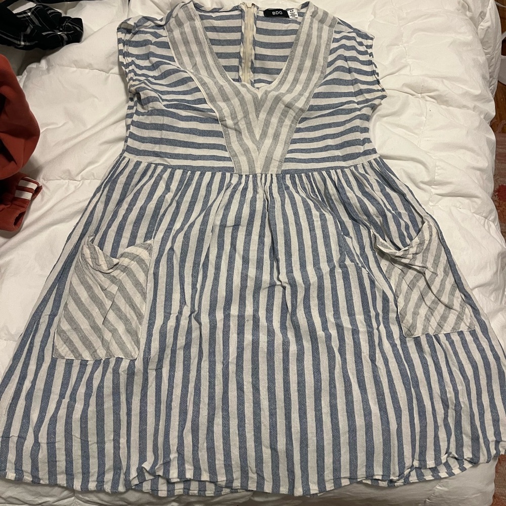 Urban Outfitters Striped V Neck Dress